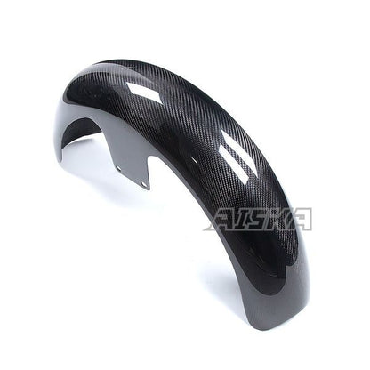 AISKA 19" Dry Carbon Fiber Motorcycle Front Fender for Harley Davidson Touring Street Glide Road Glide Road King Custom Baggers