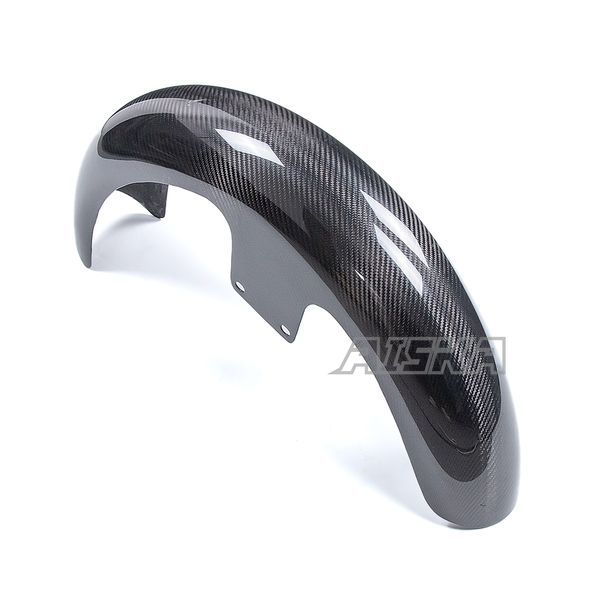 AISKA 21" Dry Carbon Fiber Motorcycle Front Fender for Harley Davidson Touring Street Glide Road Glide Road King Custom Baggers