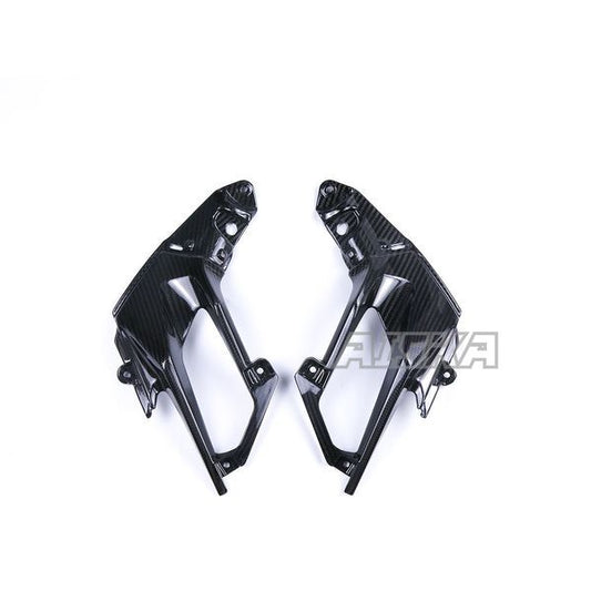 AISKA 100% 3K Dry Carbon Fiber Motorcycle Accessories Front Side Panel Spoiler Fairing for Kawasaki Ninja 400 Z400 2018-2024