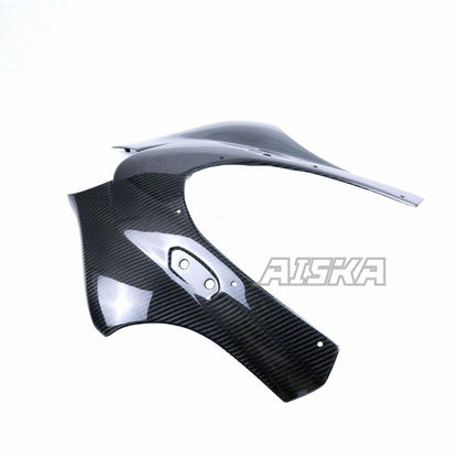 AISKA 100% 3K Dry Carbon Fiber Motorcycle  Accessories Upper Front Headlight Fairing for Suzuki GSXR1000 2017+