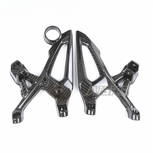 AISKA S1000R Accessories 3K Full Carbon Fiber Motorcycle Rear Rearset Adjustable Foot Pegs Heel Guards for BMW S1000R 2021-2024