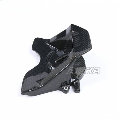 AISKA Dry Carbon Fiber Sprocket Cover Motorcycle Chain Guard Protector for Honda CB650F CBR650F 2014-2018 CB650R CBR650R 2019+