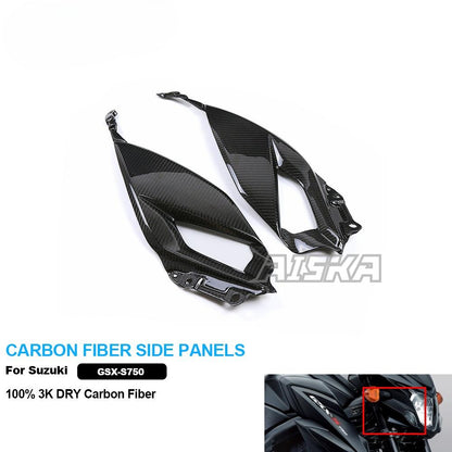 AISKA 100% 3K Carbon Fiber Motorcycle  Accessories Side Panels  for Suzuki GSX-S750 2021-2024