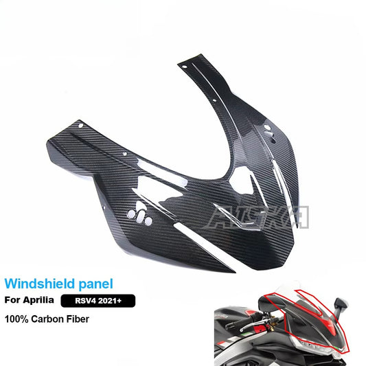 AISKA Twill Weave 3K 3*3 Carbon Fiber Motorcycle Accessories Windshield Panel Nose Cowl for Aprilia RS660 2021+