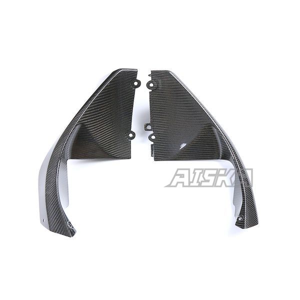 AISKA 3K Dry Carbon Fiber Motorcycle Front Trim Side Panels Radiator Cover Cowl for Kawasaki ZX10R ZX-10R 2021 2022 2023 2024