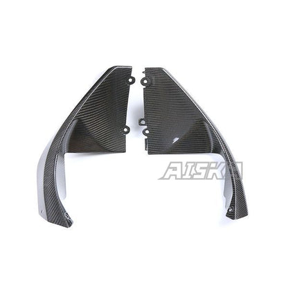 AISKA 3K Dry Carbon Fiber Motorcycle Front Trim Side Panels Radiator Cover Cowl for Kawasaki ZX10R ZX-10R 2021 2022 2023 2024