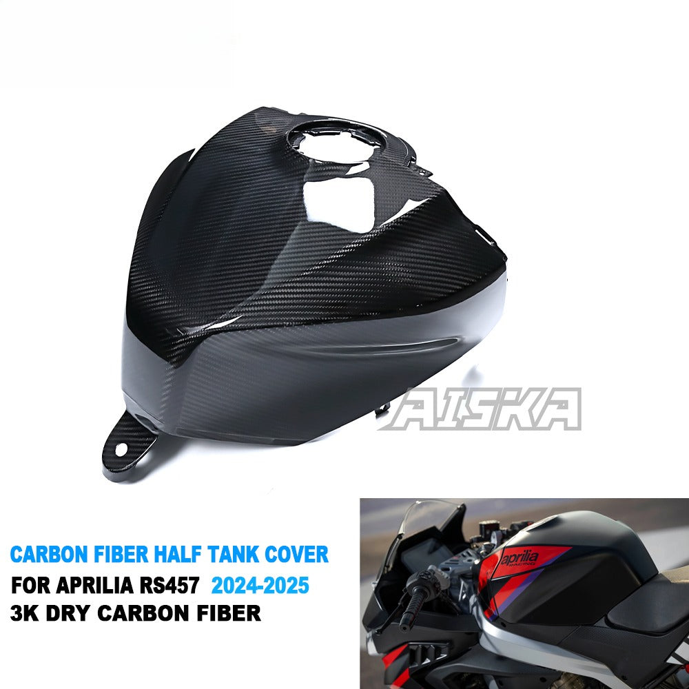 AISKA 100% 3K Carbon Fiber Half Fuel Gas Tank Cover for Aprilia RS457 2023 2024 2025