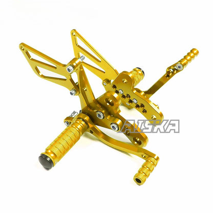 AISKA CNC Aluminum Footpeg Rearset Motorcycle Driver Adjustable Footrest Rearset for Suzuki Hayabusa GSXR1300R Gen3 2021-2025