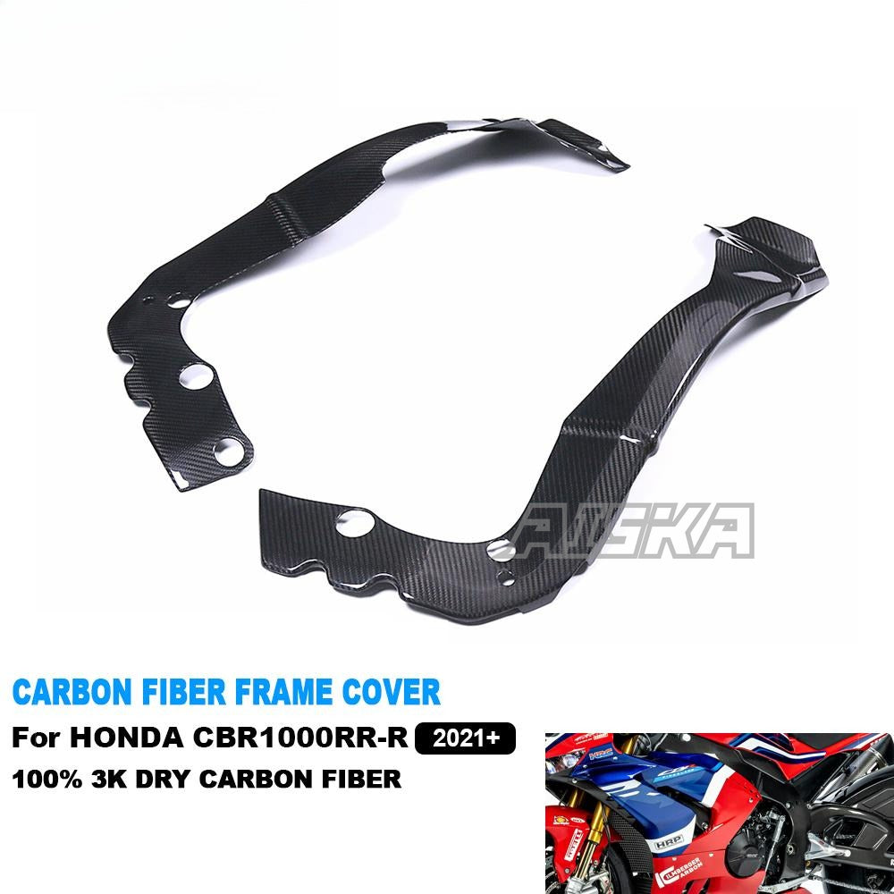AISKA 100% Full Dry 3K Carbon Fiber Motorcycle Frame Cover Side Panel Fairings for Honda CBR1000RR-R 2021 2022 2023 2024