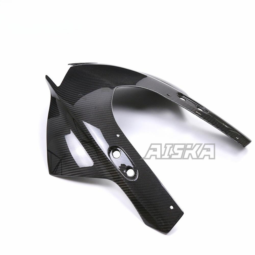 AISKA Motorcycle Carbon Fiber Front Headlight Fairing Panel Cover Nose Shell Housing Cowl for Yamaha R3 2022 2023 2024