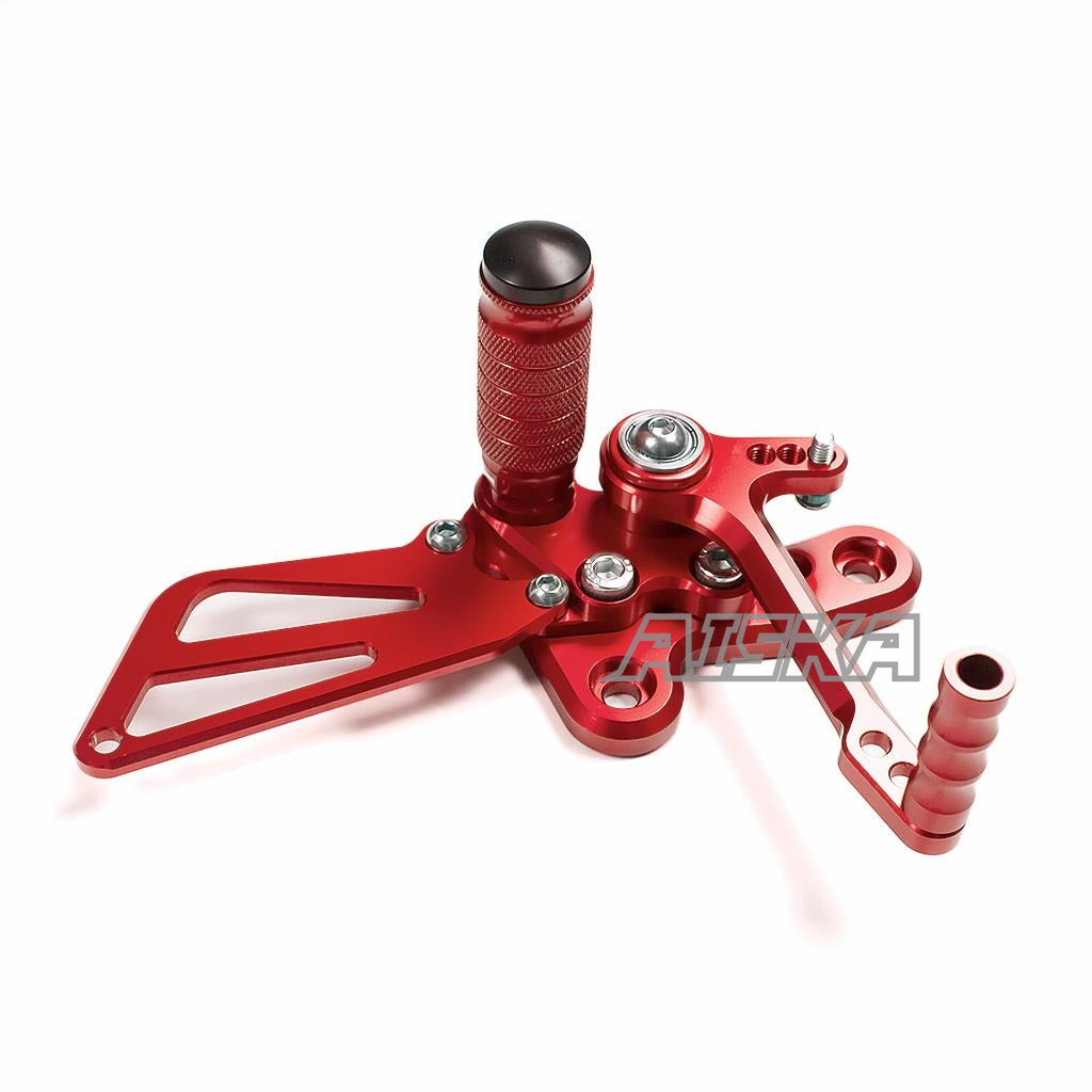 AISKA CNC Aluminum Footpeg Rearset Motorcycle Driver Adjustable Footrest Rearset for Suzuki Hayabusa GSXR1300R Gen3 2021-2025