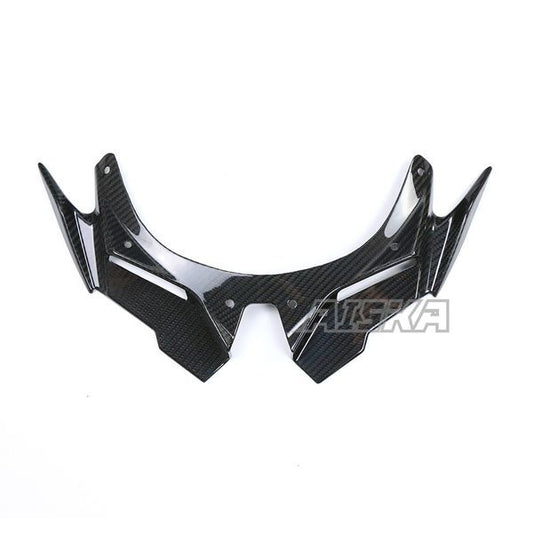 AISKA 3K Dry Carbon Fiber Motorcycle Front Lower Wing Beak Winglets Cover for Kawasaki Ninja ZX-4R ZX-4RR ZX25R 2020-2024