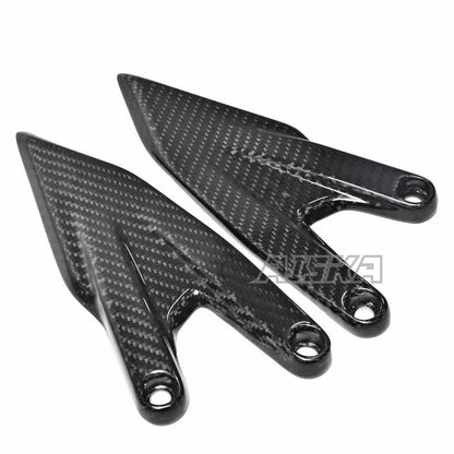 AISKA 690 Duke 3K Dry Carbon Fiber Motorcycle Footpeg Footrest Rearset Plate Heel Guards for KTM 690 Duke 2012-2019