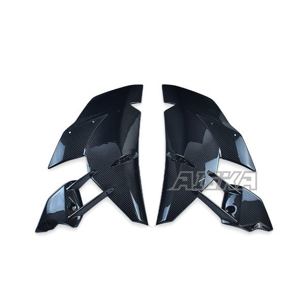 AISKA Full 3K Dry Carbon Fiber Motorcycle Front Upper Side Panel Fairings for Kawasaki Ninja H2 H2R 2015-2024