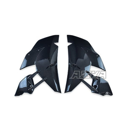 AISKA Full 3K Dry Carbon Fiber Motorcycle Front Upper Side Panel Fairings for Kawasaki Ninja H2 H2R 2015-2024