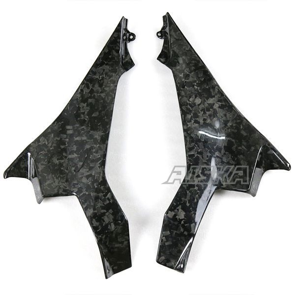 AISKA 100% 3K Dry Carbon Fiber Motorcycle Accessories Driver Seat Side Panel Fairing Cover for Kawasaki Ninja 400 2018-2024