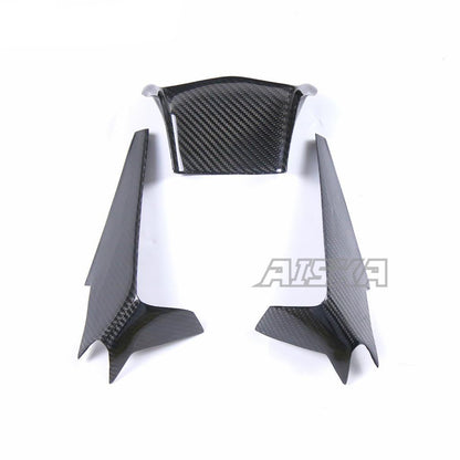 AISKA 3K Dry Carbon Fiber Motorcycle Front Air Intake Cover Fairing for Yamaha YZF R1 R1M 2015-2019