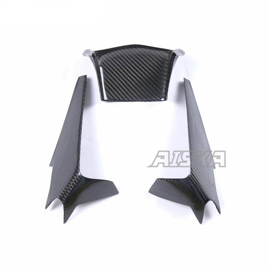 AISKA 3K Dry Carbon Fiber Motorcycle Front Air Intake Cover Fairing for Yamaha YZF R1 R1M 2015-2019
