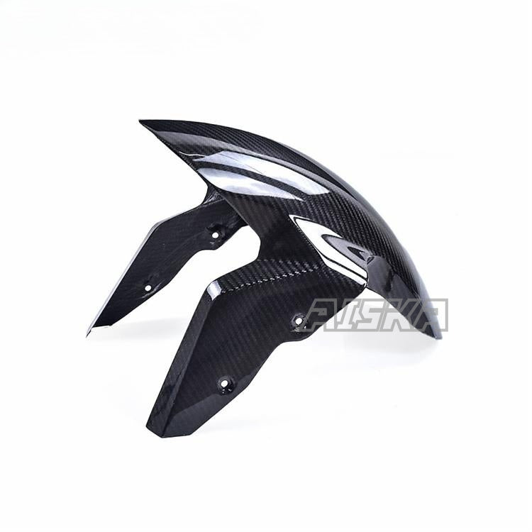 AISKA Twill Weave Glossy 3K Carbon Fiber Fender Motorcycle Front Wheel Mudguard Hugger for BMW S1000RR 2015-2018