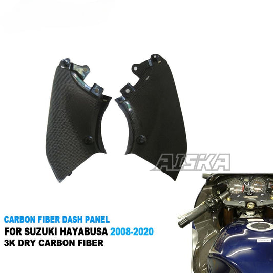 AISKA 100% 3K Carbon Fiber Motorcycle Inner Instrument Dash Side Panels for Suzuki GSX1300 R Hayabusa 2008-2020
