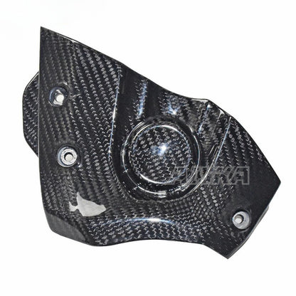 AISKA Motorcycle Carbon Fiber Engine Cover Front Chain Case Guard Cover Sprocket Fairing for Yamaha MT07 FZ07 2018-2022