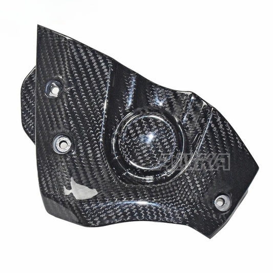 AISKA Motorcycle Carbon Fiber Engine Cover Front Chain Case Guard Cover Sprocket Fairing for Yamaha MT07 FZ07 2018-2022