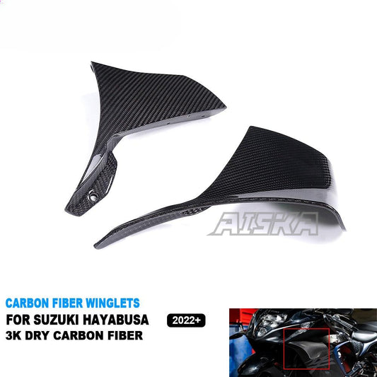 AISKA100%  3K Dry Carbon Fiber Parts Accessories Motorcycle Carbon Fibre Wings Winglets for Suzuki Gen 3 Hayabusa GSX1300R 2021-2025