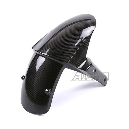 AISKA 3K Dry Carbon Fiber Motorcycle Front Wheel Fender Hugger Mudguard for Kawasaki Ninja ZX-6R 2013-2024