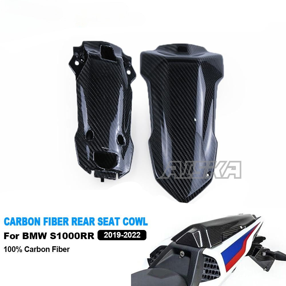 AISKA 100% 3K Carbon Fiber Motorcycle Accessories Rear Passenger Seat Cover Cowl for BMW S1000RR 2019-2022