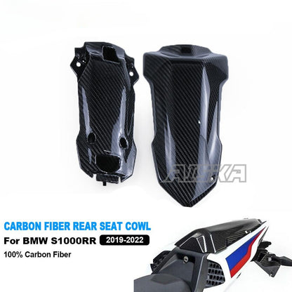 AISKA 100% 3K Carbon Fiber Motorcycle Accessories Rear Passenger Seat Cover Cowl for BMW S1000RR 2019-2022