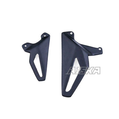 AISKA Panigale V4 Dry Carbon Fiber Motorcycle Accessories Rear Footrest Heel Guard Cover for Ducati Panigale V4 V4S V4R 2018-2024