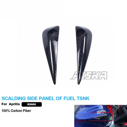 AISKA Full Carbon Fiber Motorcycle Accessories Anti Scalding Side Panel of Fuel tank for Aprilia RS660 2021+