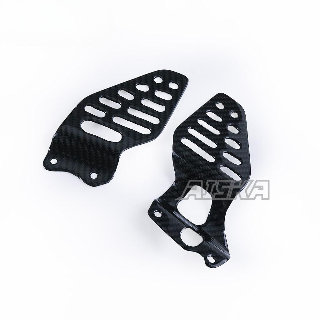 AISKA R6 Carbon Fiber Heel Guards Motorcycle Carbon Fibre Heel Guards Protectors Shield Guard Cover for Yamaha R6 2017-2024