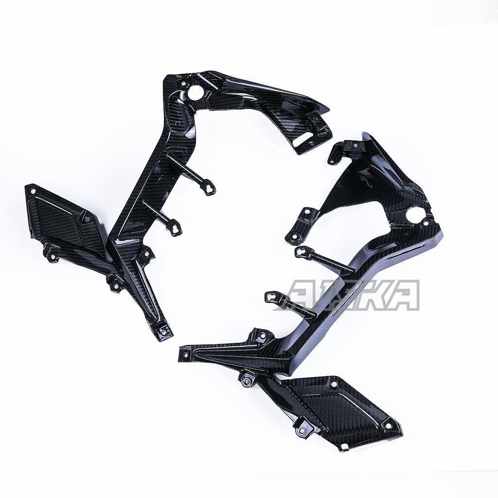 AISKA Dry Carbon Fiber Motorcycle Fairing Body Kits Side Panels Frame Cover for Honda CB650F CBR650F 2014 2015 2016 2017 2018