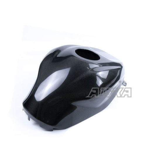 AISKA 3K Dry Carbon Fiber Motorcycle Accessories Full Fuel Tank Protection Cover for Kawasaki Ninja ZX-25R 2020-2024