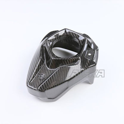 AISKA Dry Carbon Fiber Motorcycle Exhaust Pipe Cover Heat Shield Guard Trim Fairing Kits for Kawasaki Z H2 2021 2022 2023 2024