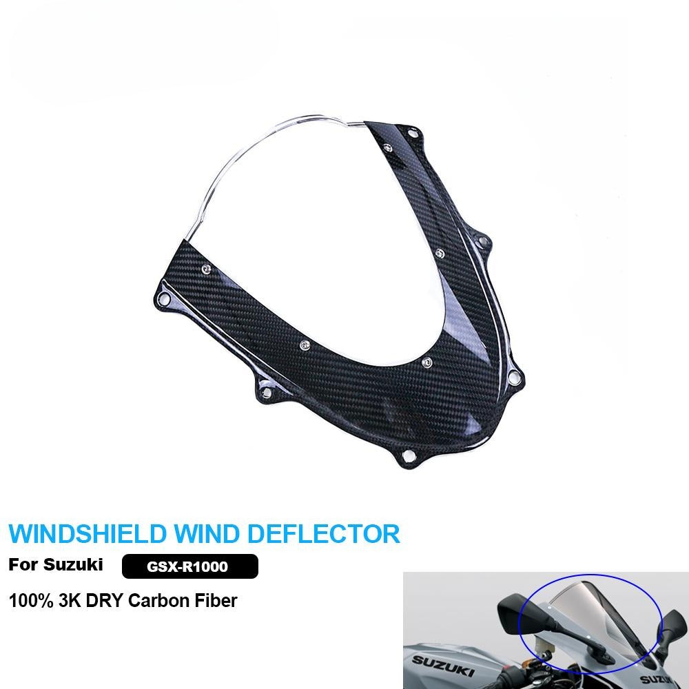 AISKA 100% 3K Dry Carbon Fiber Motorcycle  Accessories Windshield Wind Deflector for Suzuki GSXR1000 2017+