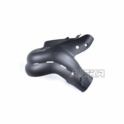 AISKA 100% Dry Carbon Fiber Parts Motorcycle Exhaust Hood and Heat Shield protection for DUCATI Streetfighter V4 V4S 2018-2023