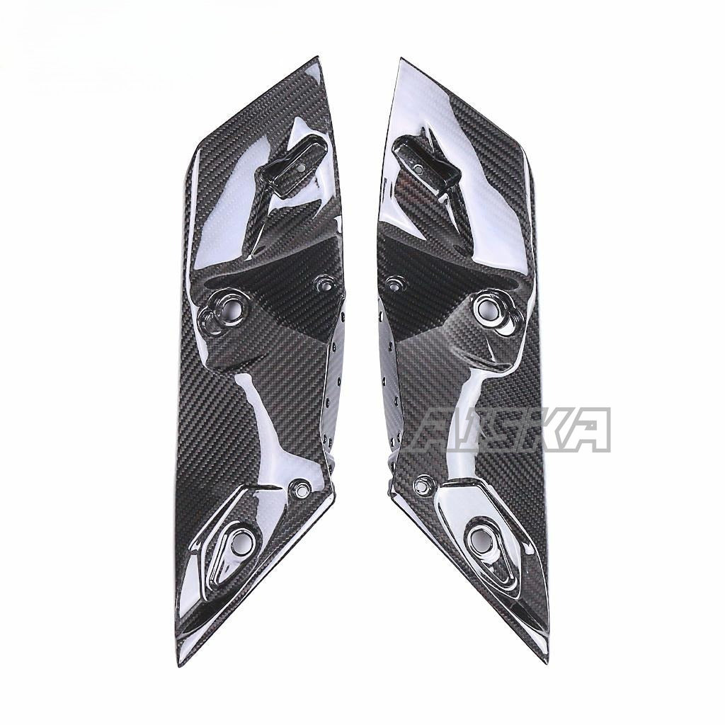 AISKA 100% 3K Full Dry Carbon Fiber R3 Motorcycle Handlebar Side Cover Panel Fairing for Yamaha R3 2022 2023 2024
