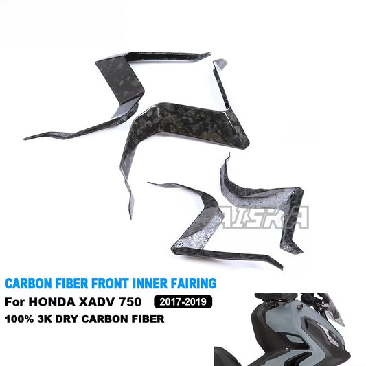 AISKA 3K Full Dry Carbon Fiber Motorcycle Accessories Front Inner Fairing for Honda XADV 750 2017 2018 2019