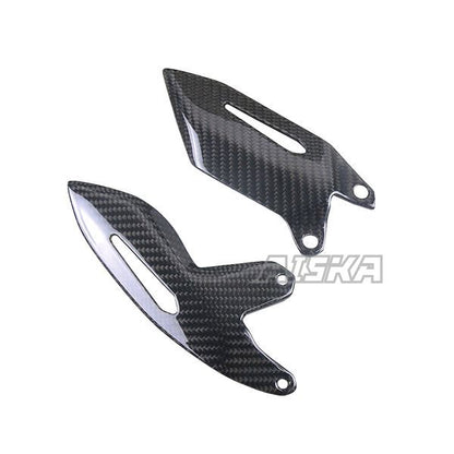 AISKA Full 3K Dry Carbon Fiber Motorcycle Rear Footrest Plate Fairing Kit Heel Guards for Kawasaki Ninja H2 H2R 2015-2024