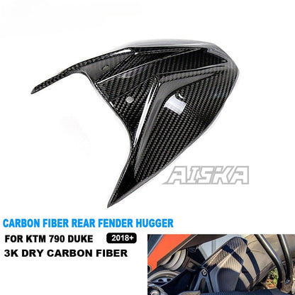 AISKA 790 890 Duke 3K Dry Carbon Fiber Motorcycle Rear Fender Mudguard Splash Guard Hugger for KTM 790 890 Duke 2018-2024