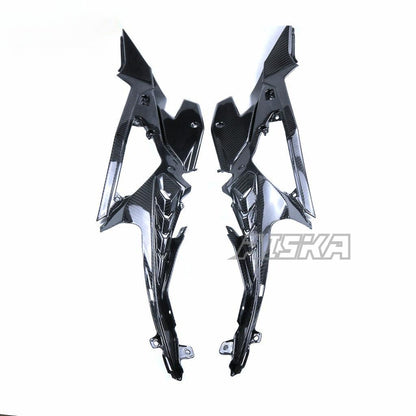 AISKA 3K Dry Carbon Fiber Motorcycle Side Upper Frame Inner Cover Panel Fairing for Kawasaki Ninja ZX-25R 2020-2024