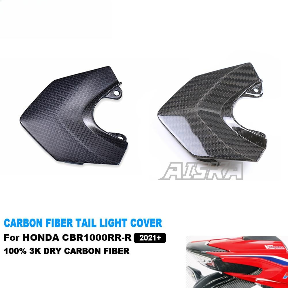 AISKA Carbon Fiber Accessories Motorcycle Rear Upper Seat Tail Light Fairing Cover for Honda CBR1000RR-R 2021 2022 2023 2024