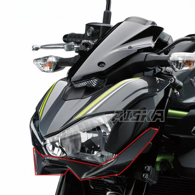 AISKA 3K Dry Carbon Fiber Motorcycle Accessories Front Beak Nose Cone Extension Fairing for Kawasaki Z900 2017 2018 2019