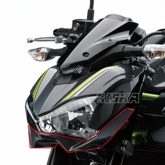 AISKA 3K Dry Carbon Fiber Motorcycle Accessories Front Beak Nose Cone Extension Fairing for Kawasaki Z900 2017 2018 2019