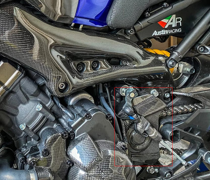 AISKA 100% 3K Motorcycle Carbon Fiber Clutch Cover Sprocket Cover for Yamaha MT09 FZ09 Tracer 900 GT 2014-2020