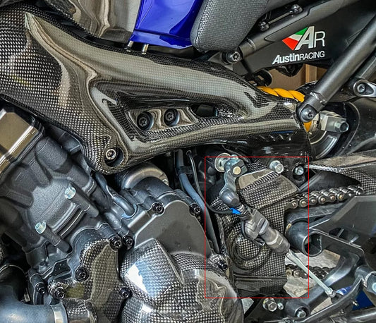 AISKA 100% 3K Motorcycle Carbon Fiber Clutch Cover Sprocket Cover for Yamaha MT09 FZ09 Tracer 900 GT 2014-2020