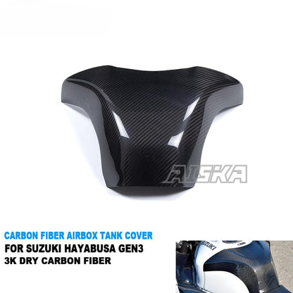 AISKA New Design 100% Real Dry Carbon Fiber Motorcycle Front Airbox Tank Cover for Suzuki Hayabusa GSX1300R Gen3 2021-2025