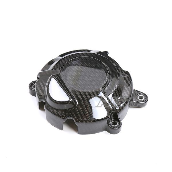 AISKA 3K Dry Carbon Fiber Motorcycle Engine Sprocket Cover Protector Cowl Fairing Kits for Kawasaki Ninja ZX-4R ZX-4RR 2020+